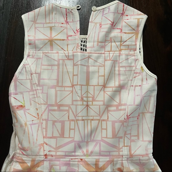 Plains and Prints Dress Size 2P, White and Pink - Picture 4 of 7